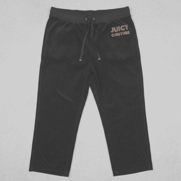 Juicy Couture Women's Y2K Black High-Waist Velour Velvet Jogger Pants Size S - Picture 2 of 11